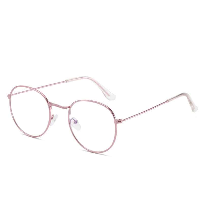 Lunettes à monture métallique pour femmes. Lunettes optiques vintage anti-lumière bleue. Lunettes métalliques simples Oculos. Lunettes de luxe – Image 9