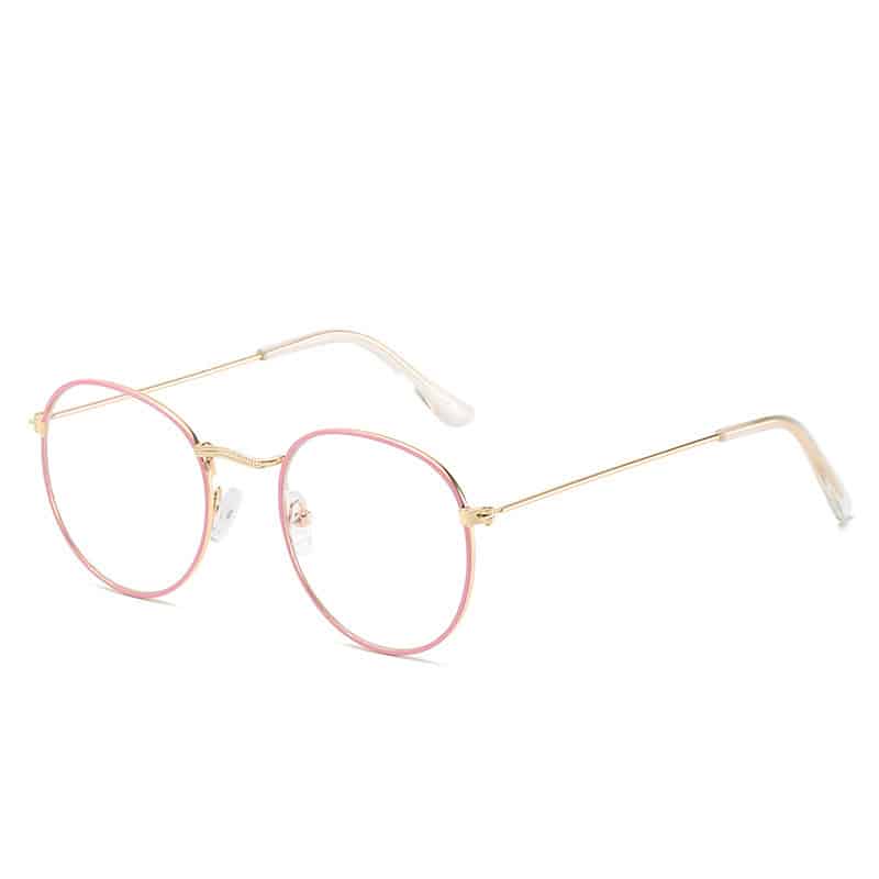 Lunettes à monture métallique pour femmes. Lunettes optiques vintage anti-lumière bleue. Lunettes métalliques simples Oculos. Lunettes de luxe – Image 5