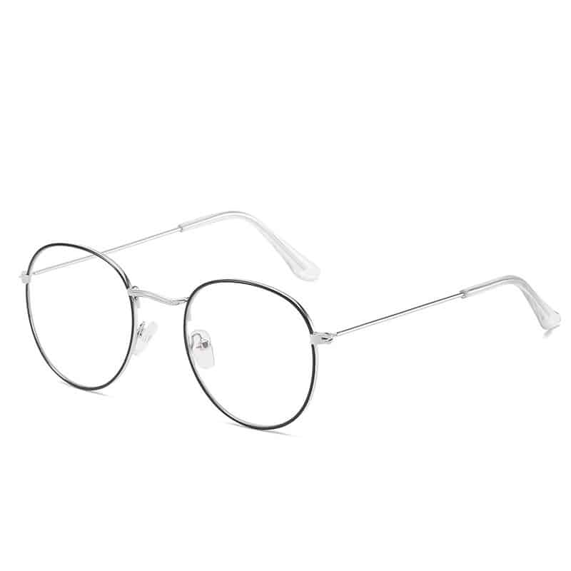 Lunettes à monture métallique pour femmes. Lunettes optiques vintage anti-lumière bleue. Lunettes métalliques simples Oculos. Lunettes de luxe – Image 3