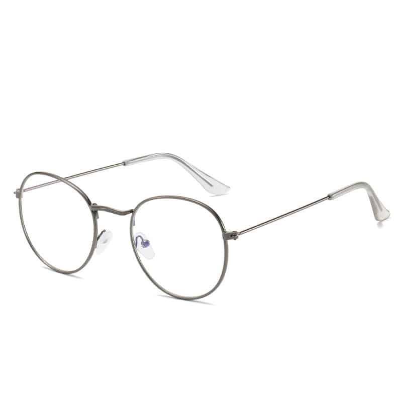 Lunettes à monture métallique pour femmes. Lunettes optiques vintage anti-lumière bleue. Lunettes métalliques simples Oculos. Lunettes de luxe – Image 6