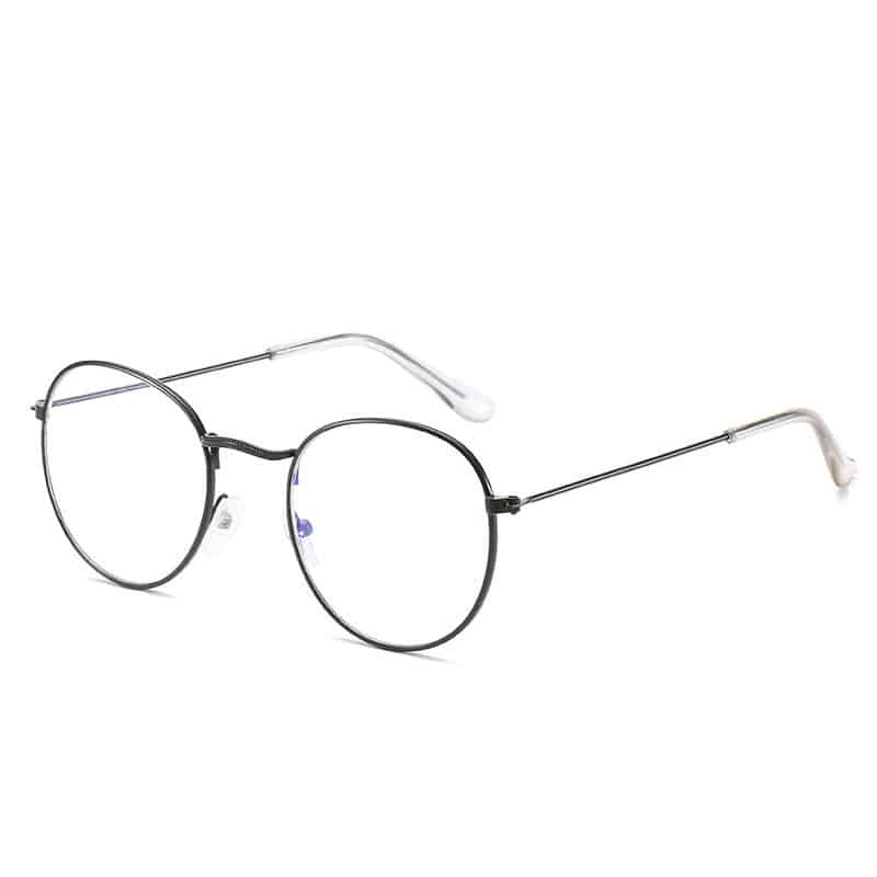 Lunettes à monture métallique pour femmes. Lunettes optiques vintage anti-lumière bleue. Lunettes métalliques simples Oculos. Lunettes de luxe