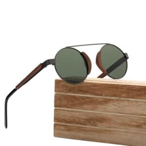 Lunettes de soleil rétro à cadre en bambou pour hommes et femmes