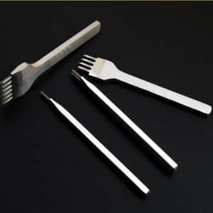 Outil de couture pour le cuir, poinçon diamanté. Outil d’artisanat complet de 3 dents de 4 mm 1-2-4-6