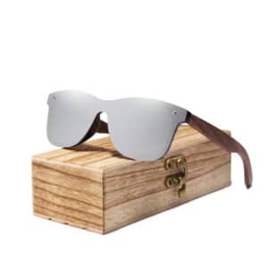Lunettes de soleil en noyer de mode pour hommes et femmes