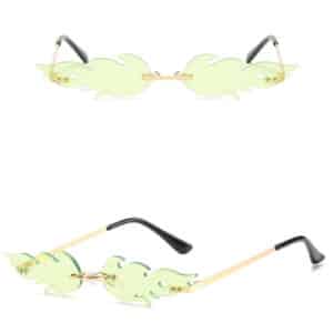 Lunettes de soleil sans monture pour le tir. Lunettes de personnalité amusantes en forme étrange