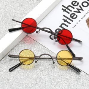 Lunettes de soleil rétro à monture ronde pour hommes et femmes