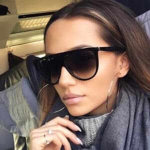 Lunettes de soleil à grande monture de style rétro à la mode pour femmes