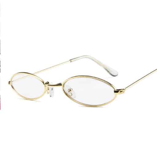Lunettes de soleil elliptiques et en métal. Lunettes de personnalité pour hommes et femmes – Image 6