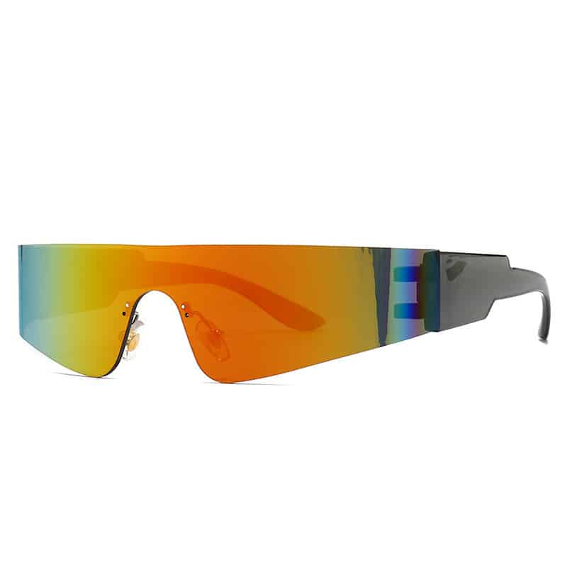 Lunettes de mannequin monobloc à dessus plat à la mode pour femmes