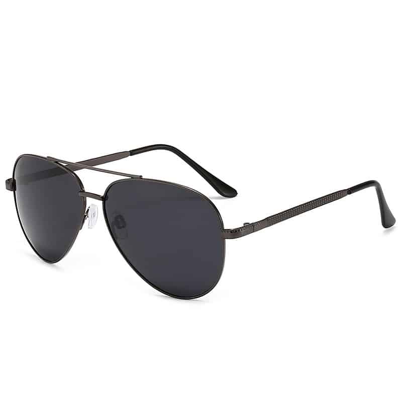 Lunettes de soleil polarisées à grande monture en métal pour hommes – Image 4