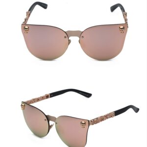 Lunettes de soleil réfléchissantes gothiques pour hommes et femmes