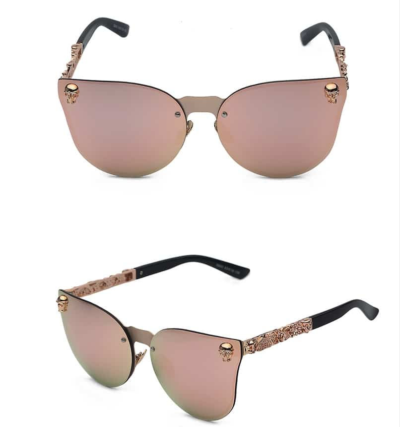 Lunettes de soleil réfléchissantes gothiques pour hommes et femmes