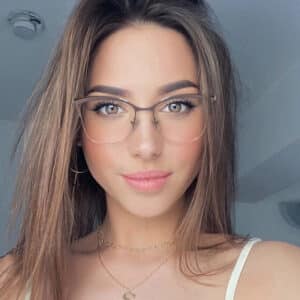 Lunettes en métal carrée de couleur unie anti lumière bleue