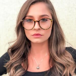 Lunettes en métal anti-lumière bleue à la mode pour dames
