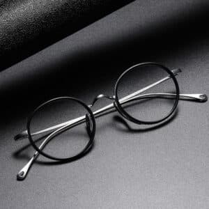 Lunettes ronde rétro en titane pur à la mode