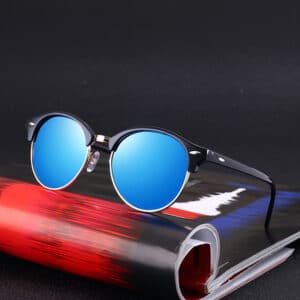 Lunettes de mode en métal polarisées de style rétro tendance pour hommes