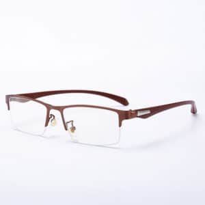 Lunettes à demi-monture confortables anti-lumière bleue pour hommes