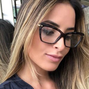 Lunettes en cristal clair de style vintage à la mode pour femmes