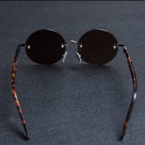 Lunettes en cristal rondes sans cadre de style rétro