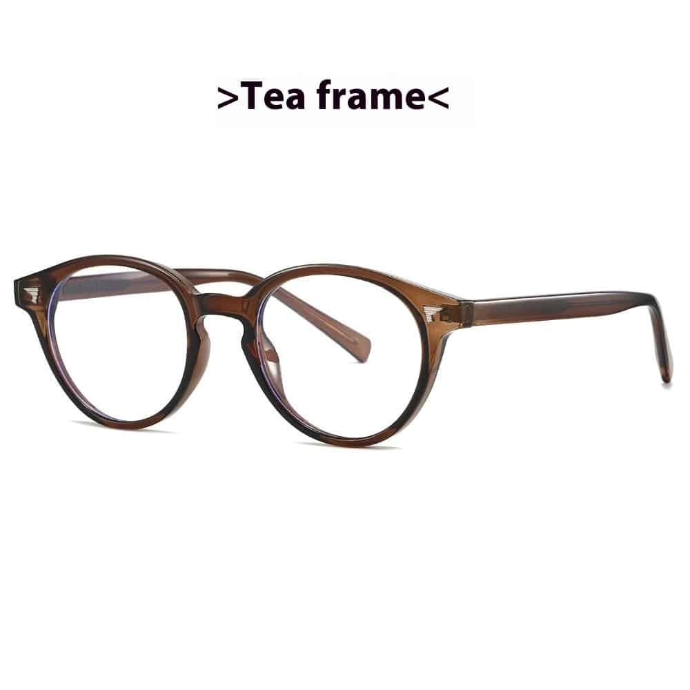 Lunettes à monture à rivet de style rétro anti lumière bleue – Image 3