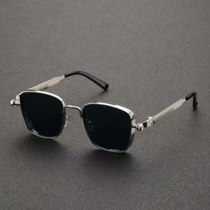 Lunettes de soleil en métal rétro UV pour hommes