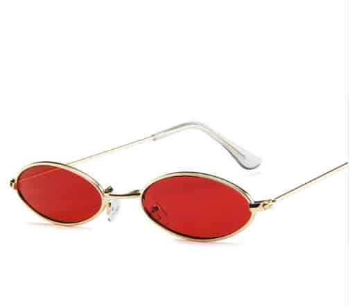 Lunettes de soleil elliptiques et en métal. Lunettes de personnalité pour hommes et femmes – Image 4