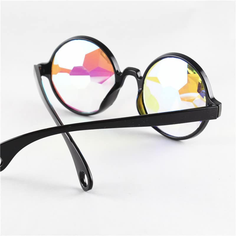 Lunettes de soleil de concert Kaleidoscope de style arc-en-ciel bordées – Image 5