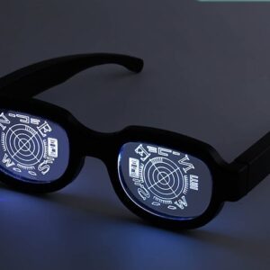 Lunettes lumineuses à LED. Lunettes de performance avec boule de personnalité excentrique
