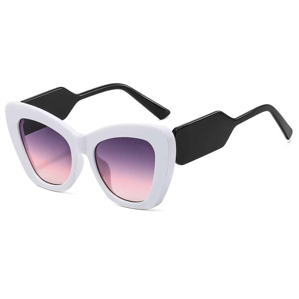 Lunettes de soleil à contraste et de couleur unie – Image 10