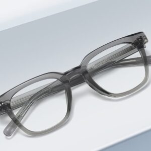Lunettes anti-lumière bleue à monture noire et bleue
