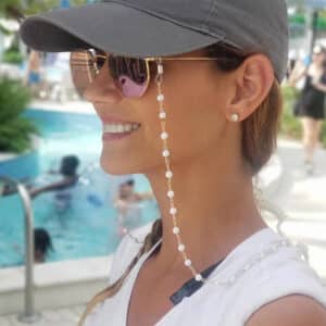 Chaîne de lunettes en perles à la mode pour femmes