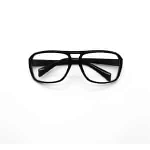 Lunettes de conduite élégantes à double faisceaux avec cadre noir pour hommes et femmes