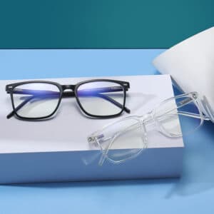 Lunettes carrées  anti-lumière bleue à la mode pour hommes et femmes
