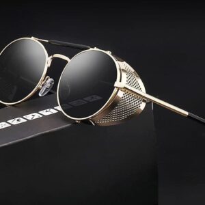 Lunettes de soleil réfléchissantes à film rétro à la mode