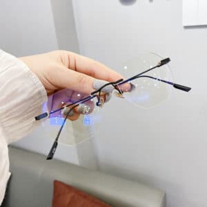 Lunettes sans monture anti-lumière bleue