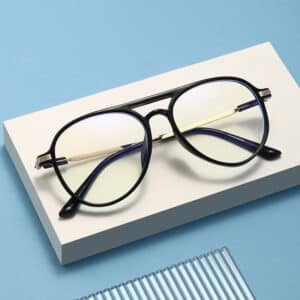 Monture à double faisceau pour lunettes de myopie anti rayons bleus