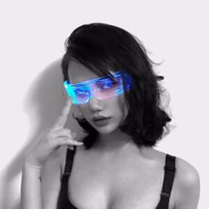 Lunettes à verres lumineux et à lumière LED colorée et éblouissante pour femmes