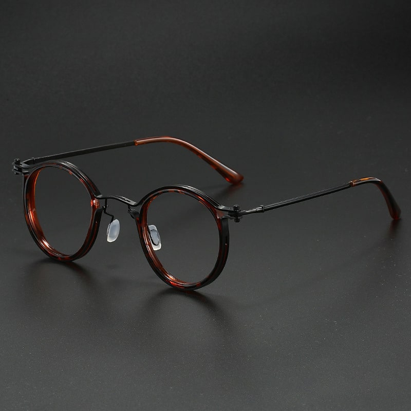 Lunettes à monture ronde vintage. Lunettes banales anti-rages bleus – Image 9