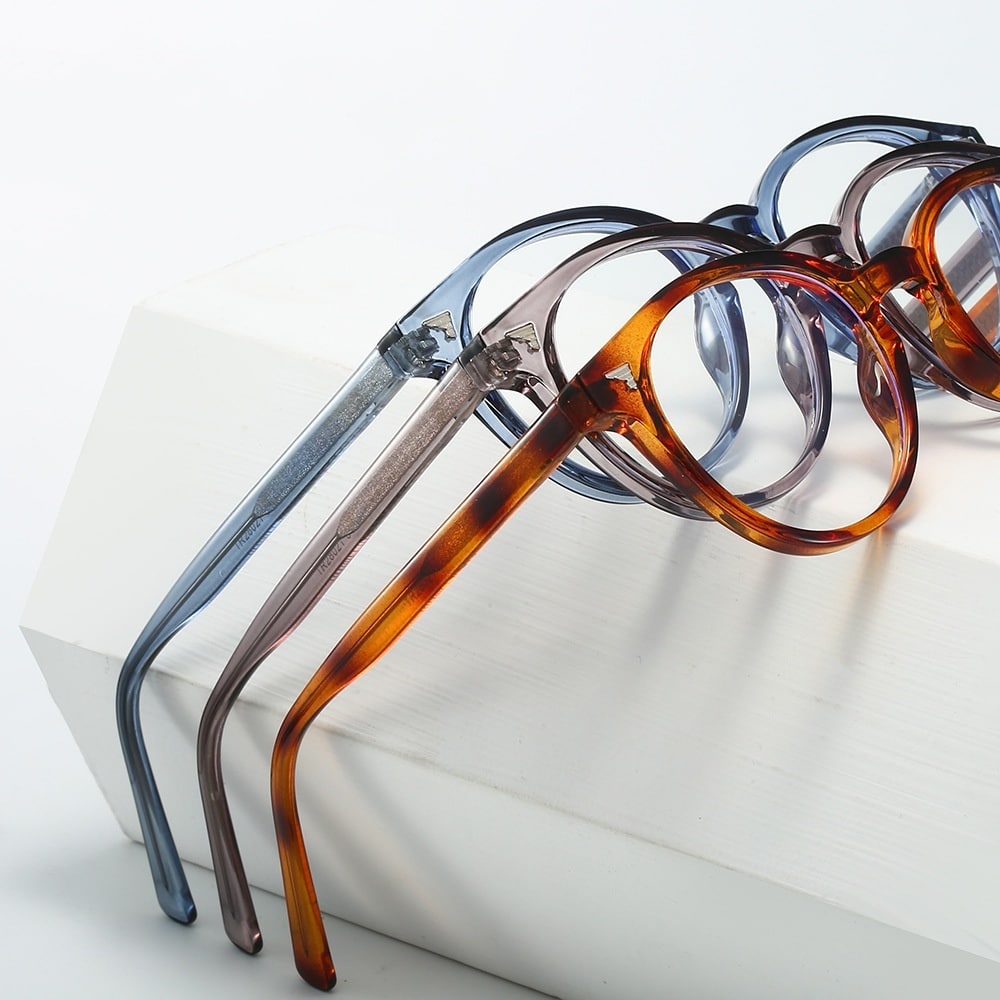Lunettes à monture à rivet de style rétro anti lumière bleue – Image 10