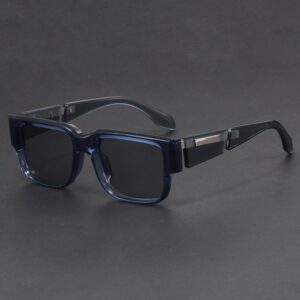 Lunettes de soleil simples rétro résistantes aux UV et à monture épaisse