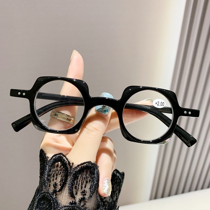 Lunettes presbyopiques à monture rétro anti-lumière bleue. Vieilles lunettes de lecture pour hommes – Image 2