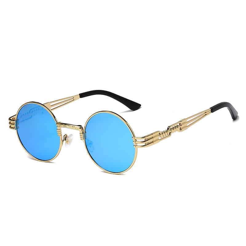 Lunettes rondes en métal creux à la mode – Image 9