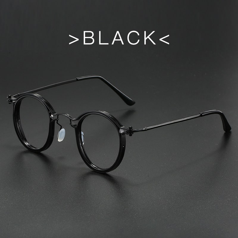 Lunettes à monture ronde vintage. Lunettes banales anti-rages bleus – Image 5