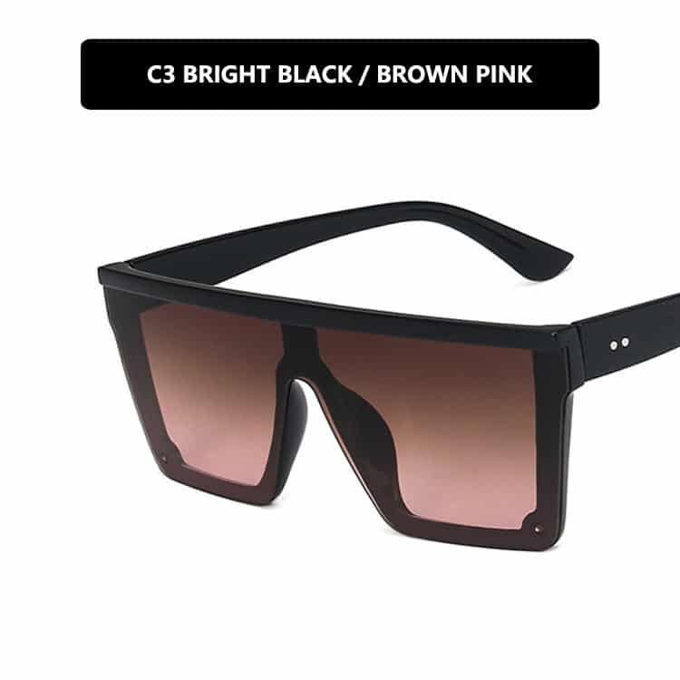 Lunettes de soleil rétro tendance à grand cadre – Image 4