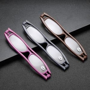 Lunettes presbyopiques à miroir de fleur pliant rotatif