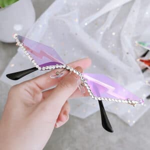 Lunettes polygonales personnalisées de mode créative pour femmes
