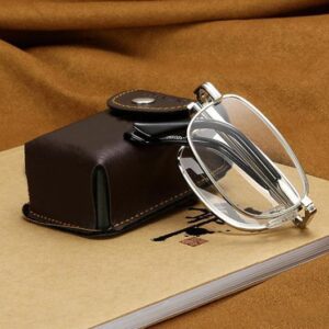 Lunettes de lecture ultra-simples à focus rond rotatif élégant. Lunettes de lecture pliantes