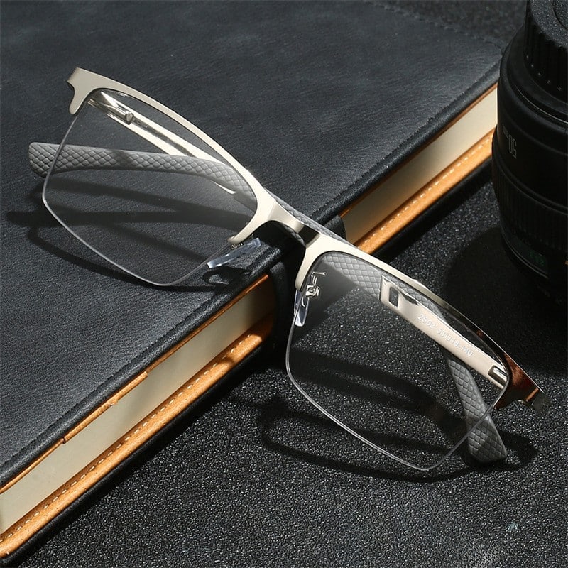 Lunettes à monture en acier inoxydable. Lunettes presbyopiques tendances pour hommes – Image 3