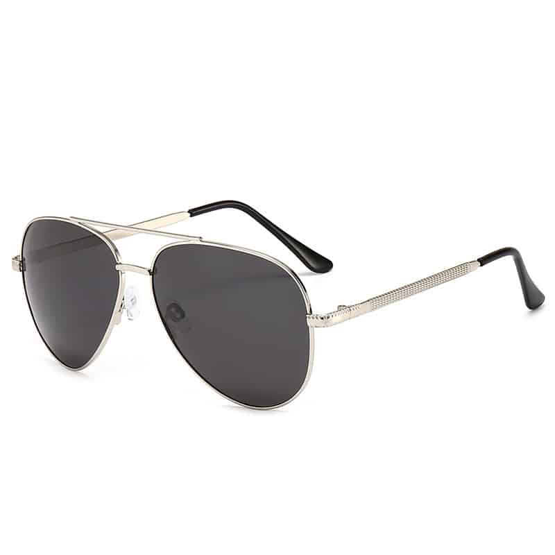 Lunettes de soleil polarisées à grande monture en métal pour hommes – Image 2