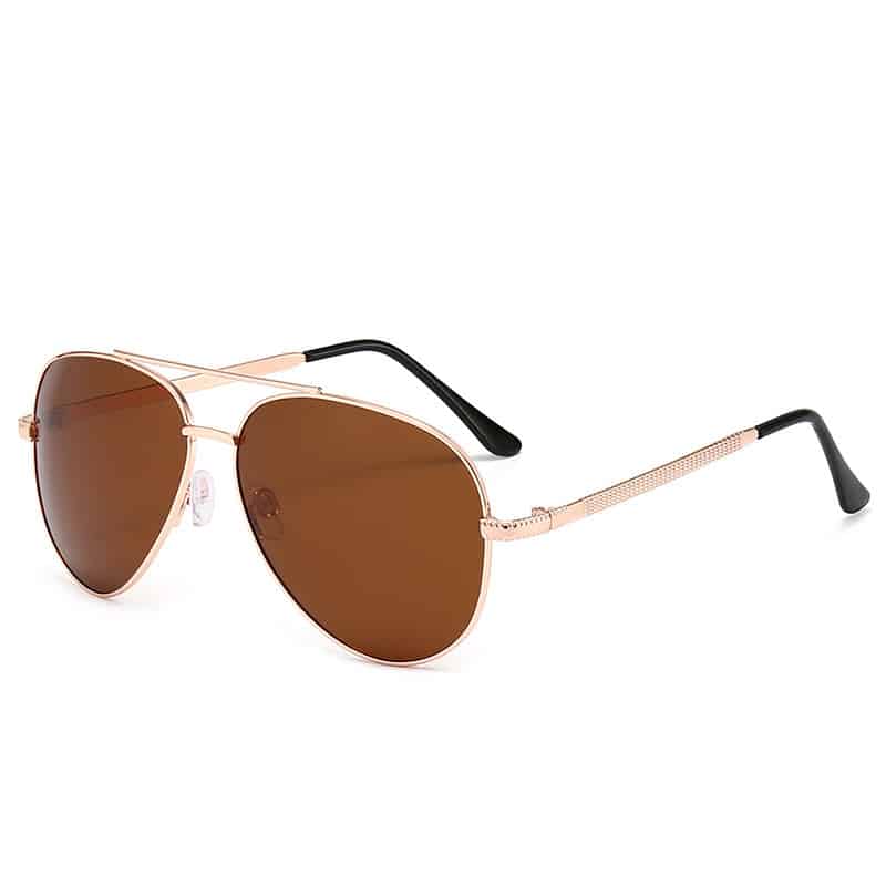 Lunettes de soleil polarisées à grande monture en métal pour hommes – Image 3